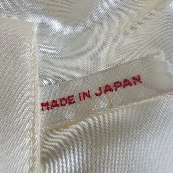 Vintage Hand-Beaded Ivory Clutch Purse Made in Japan Bridal bag - Picture 8 of 11